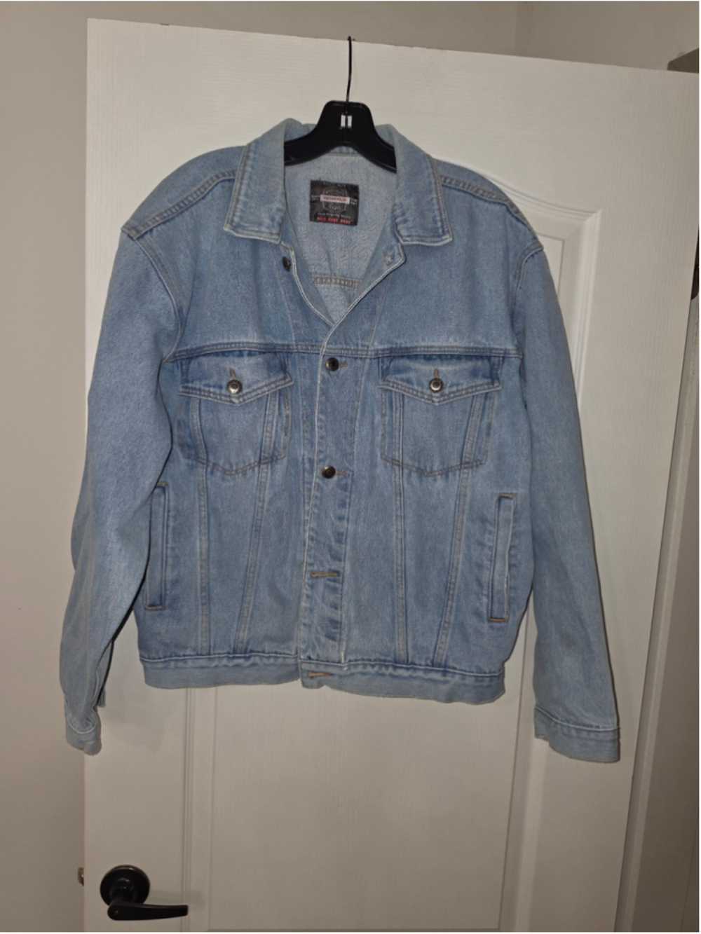 Men's Bugle Boy Light Wash Denim Jacket Size L